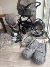 Stokke Trailz Grey Melange Stroller Bundle Good Condition