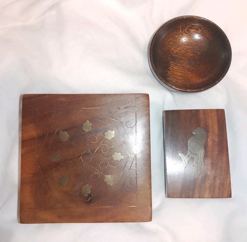 Wooden inlaid boxes - 2,