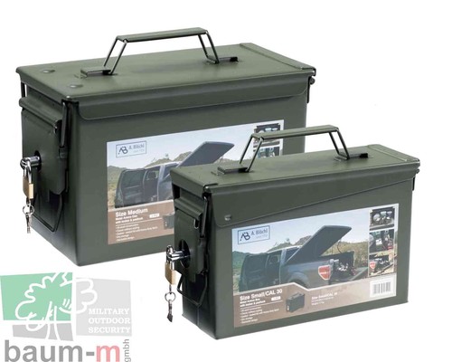 Ammo box with - lock, olive