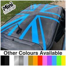 MINI ROOF UNION JACK VINYL STICKERS GRAPHICS DECAL KIT R53, R56, R50, F56 COOPER