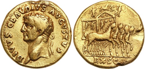 Gold roman aureus claudius 41 - aureus,,