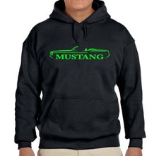 1970 Ford Mustang Convertible Classic Black Hoodie Sweatshirt FREE SHIP
