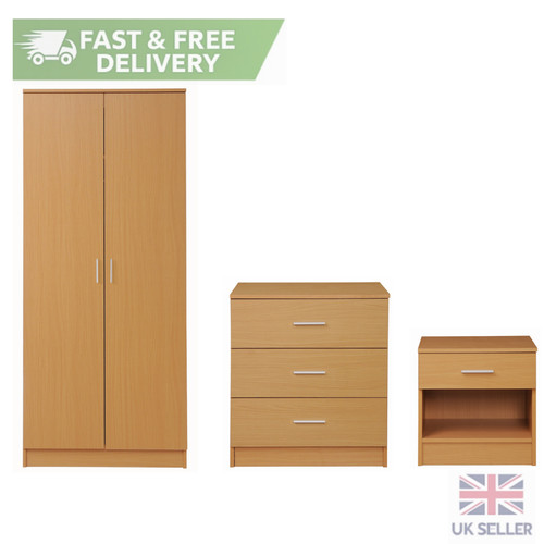 Piece oak bedroom furniture - 3,