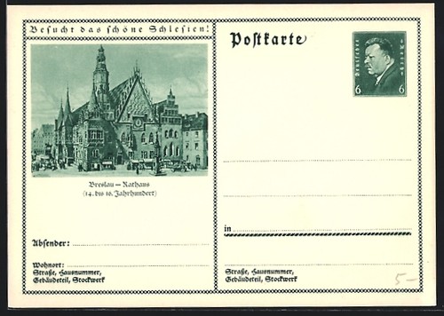 Postcard breslau silesia - postcard,