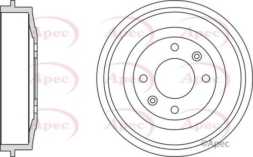 Rear axle brake drum - rear,
