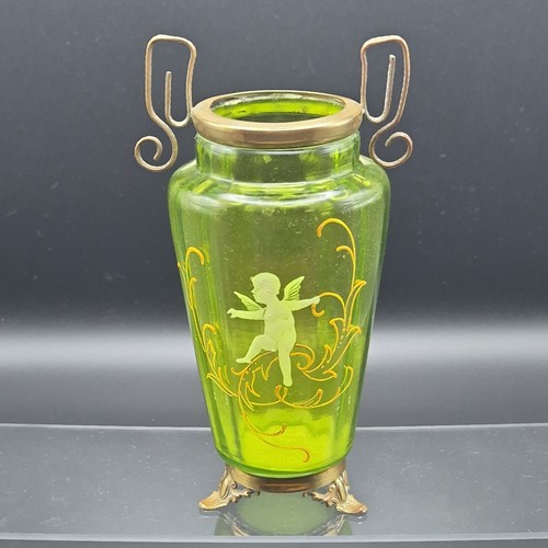 Antique green glass and - antique,