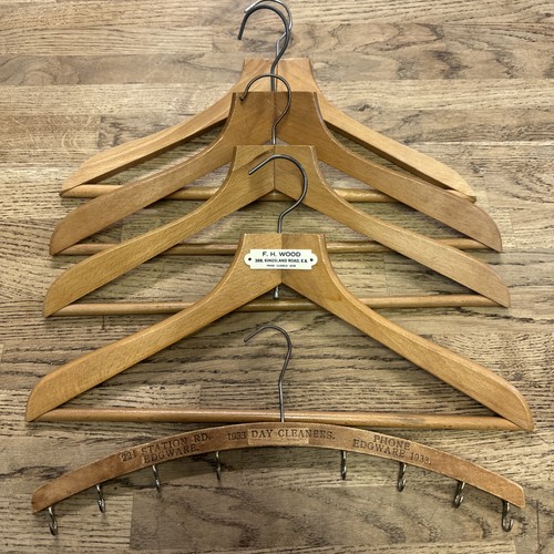 Vintage wooden coat hangers - 5,