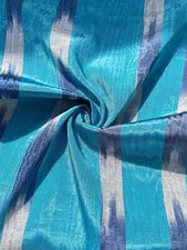 Blue Silk Moire Fabric By 2