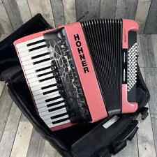 Hohner Bravo 72 Bass My Color 'FIRE' Accordion + Bag, Straps