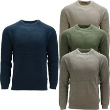 Mens Jumper Crew Neck Long Sleeve Knitted Pullover Warm Casual Sweater Top S-4XL