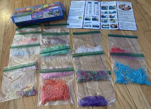 Rainbow loom lot - rainbow, tools