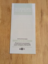 Vauxhall 1987 Price List