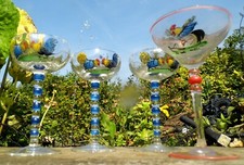 art deco Cocktail glasses  FOUR 1930's