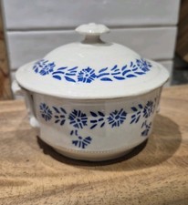 Beautiful, French, St Uze, Blue And White Ceramic, Soup/Stew Dish, 1930s 