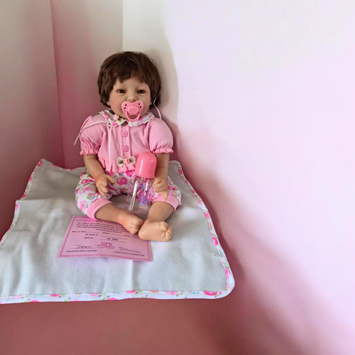 Baby girl doll - doll, brown