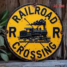 RAILROAD CROSSING Rustic METAL