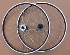 WHEELS Pair 700c Track Wheelset Fixie Flip Flop Single speed Freewheel Fixed