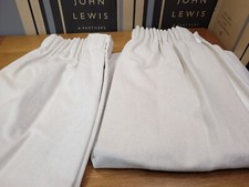 John Lewis MTM W89 x D91cm Romo Linara Pencil Pleat Interlined Curtains RRP £258