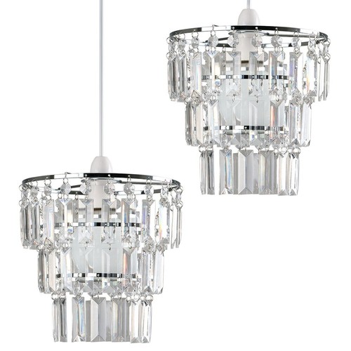 Pair lampshades ceiling - of,