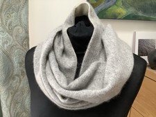 M&S Pure Cashmere Double Sided Grey And Cream Scarf