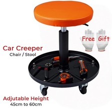 Mechanic Round Creeper Mobile Work Chair Trolley Seat Car Garage Work Stool