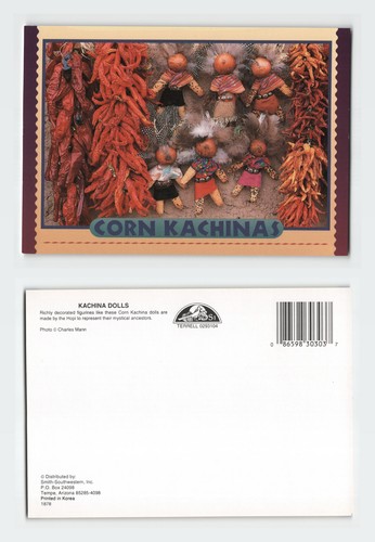 Vintage postcard corn - corn, kachinas