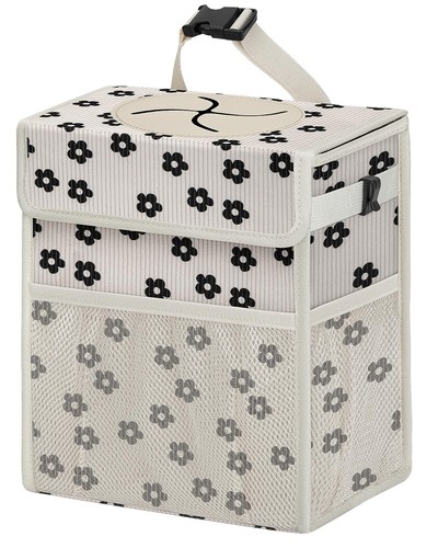 Corduroy car trash can - can, with