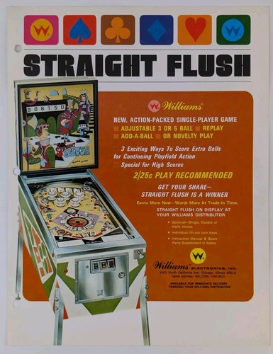 Williams straight flush 1970 - williams,