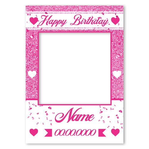 Personalised selfie frame pink - selfie,