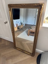 French Style Ornamental Mirror Gold Frame Rectangular