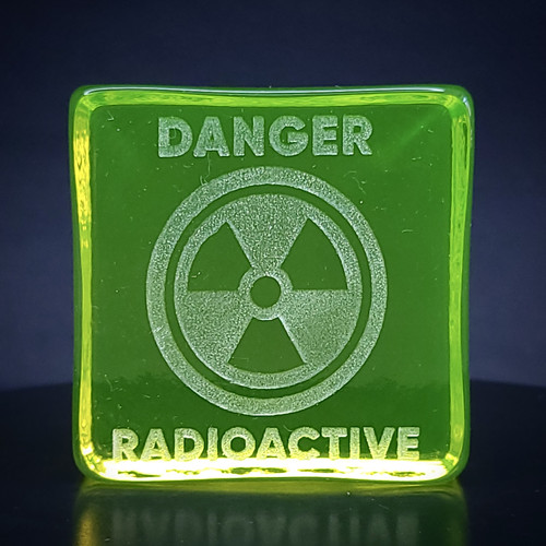 Uranium yellow glass figurine - uranium,
