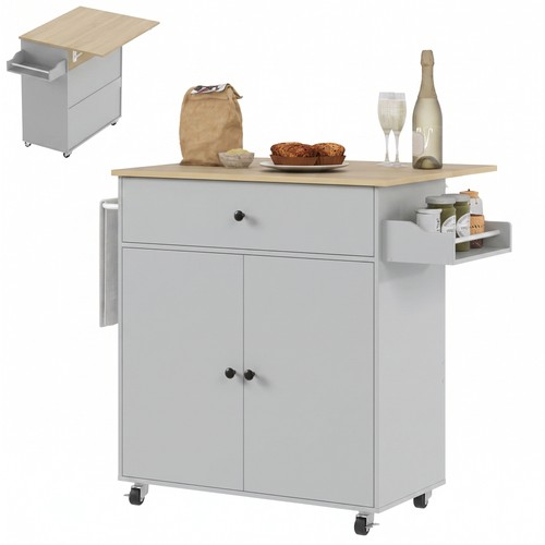Homcom kitchen island with - homcom,