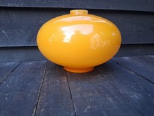 Stylish 1960s Danish orange cased Glass light shade FREE P&P 