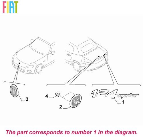 Genuine fiat tailgate 124 - genuine,