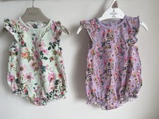 Next floral rompers blue pink