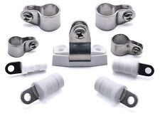 Bimini boat canopy sprayhood fittings end eye plugs clamps deck hinges tubing