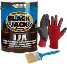 Everbuild 908 DPM Damp Proof Membrane - 5 or 25 Litre Rubber Enriched Bitumen