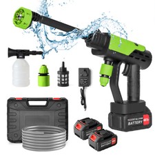 2 Battery Cordless Car High Pressure Washer Jet Water Wash Cleaner Gun