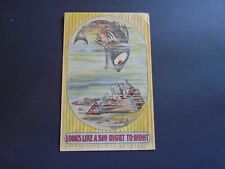 COMIC PC: "LOOKS LIKE A BIG NIGHT TO-NIGHT" FISH & SUBMERGED CRATE OF CHAMPAGNE