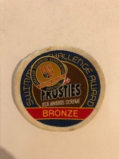 Vintage Frosties Swimming Challenge Award Bronze Patch with original Badge
