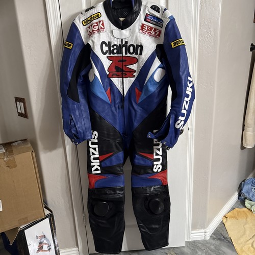 Mens leather suzuki motorcycle - suzuki,