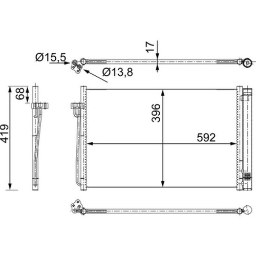 Mahle condenser for bmw 650 - condenser, i