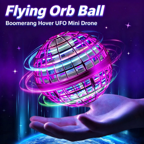 Pink ufo flying ball hand - flying,
