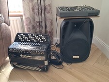 5 Row Guerrini Cromatic Accordion 120 Base, 5 Couples, Midi and Orla Rythm Pack.