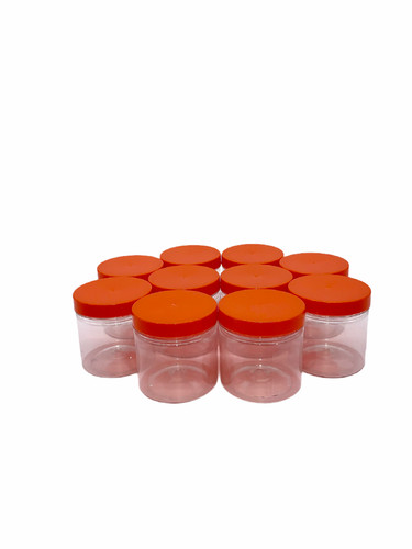 Round plastic storage jars - storage,