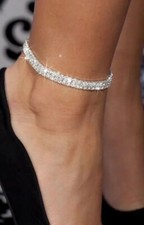 Silver 2 Rows Elasticated