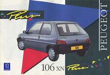 CAR BROCHURE - PEUGEOT 106 XN PLUS SPECIAL EDITION - OCTOBER 1992