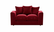 Brooklyn 3 & 2 Seater Plush Fabric Corner Sofa LEFT RIGHT Red Blue Grey Modern