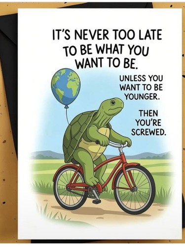 Male funny birthday card - male,