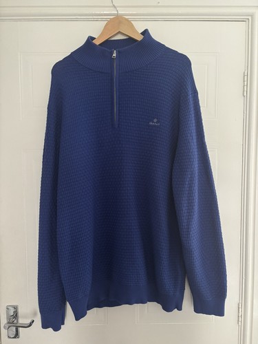 Gant mens royal blue zip - royal, 1/4